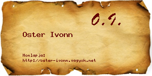 Oster Ivonn névjegykártya